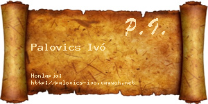 Palovics Ivó névjegykártya