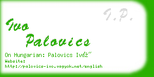 ivo palovics business card